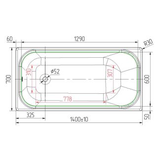 Чугунная ванна Универсал Ностальжи 140x70 см